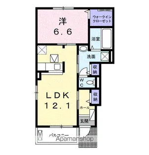 ラウレアC【1階】の間取り