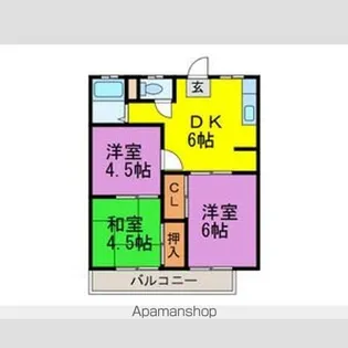 ル・コンフォール【2階】の間取り