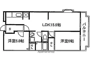 リヴェールJUNⅡ【4階】の間取り