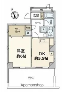 じゅうグランドモア渡辺通南【1階】の間取り