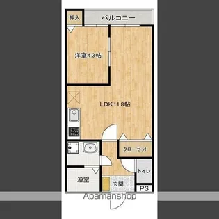 FUKUREA【101号室】の間取り