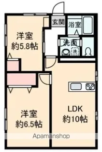 シティハイムぺブルC【1階】の間取り