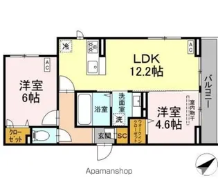 BLANC CUBE(ブラン キューブ)【3階】の間取り