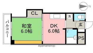 コーポ田中3号館【3階】の間取り
