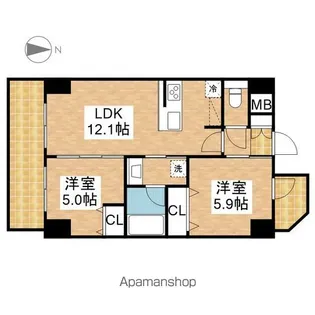 SーRESIDENCE高岳ARDENT【301号室】の間取り