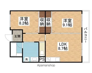 マリンパレス東陽【3階】の間取り