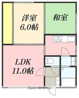 コーポ潤2【202号室】の間取り