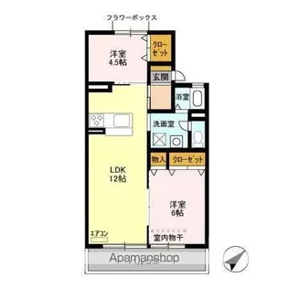 ワコーハイツ A【2階】の間取り