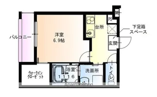 フジパレス山之内ノース【1階】の間取り