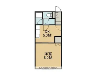 1DKの間取り画像