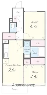 シャルマンハウス【1階】の間取り