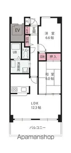 スカール道後【702号室】の間取り