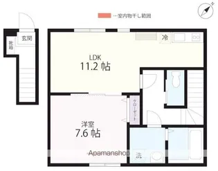 QUIET CRAB HOUSE MIX天王町(仮)【2階】の間取り