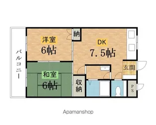 パークサイド山路【201号室】の間取り