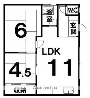 銀マンション【2階】の間取り