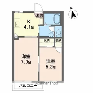 プレシオーサ東黒石野【1階】の間取り