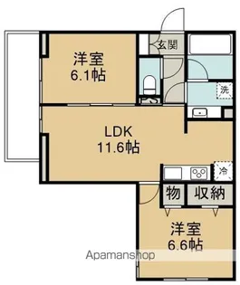 TORISIA新河岸【2階】の間取り