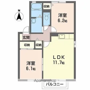 メゾン明日香【2階】の間取り