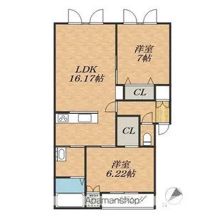 ROTHTLE(ロストル)【2階】の間取り