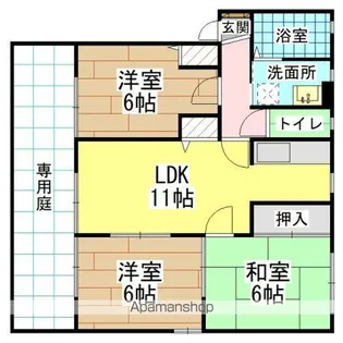 パラシオ赤坂C棟【1階】の間取り