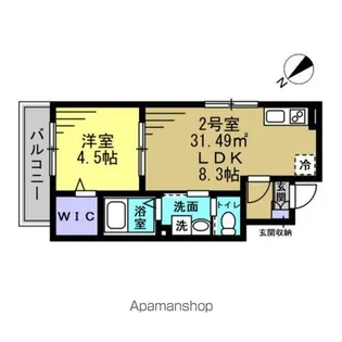LUNIGHT都賀【1階】の間取り