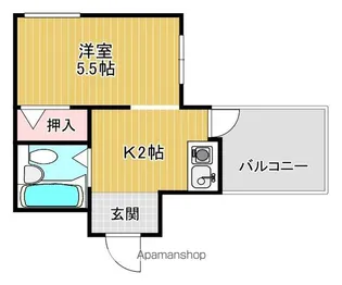 長居ハイツ(長居西)【5階】の間取り