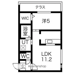 クラウドロア青葉【1階】の間取り