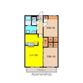 トレインロード【203号室】の間取り