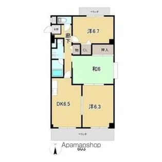 セントラルハイツ野瀬WEST【7階】の間取り