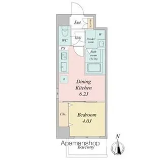 プレイズシード名城公園【1階】の間取り