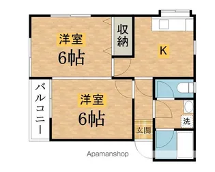 エステートピアY&E【201号室】の間取り