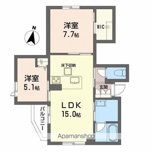 シャーメゾン セレーノ ベフ【1階】の間取り