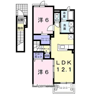 ドゥマン クレールⅠ【2階】の間取り