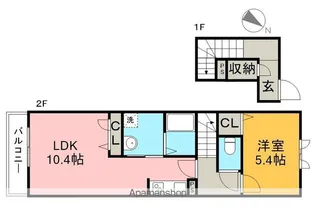 シャーメゾン ベルブランシュ【2階】の間取り