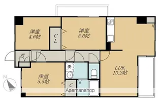 ディア グレイス五輪【3階】の間取り