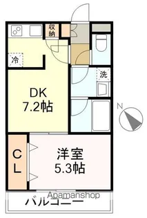 ソレアード小松島【102号室】の間取り