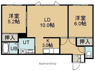 コーポシード【102号室】の間取り