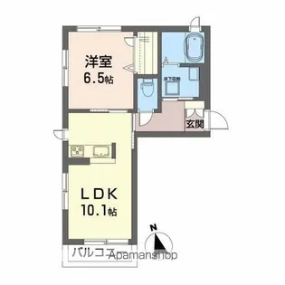 シャーメゾン松ヶ丘【1階】の間取り