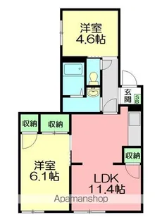 プレミールB【1階】の間取り