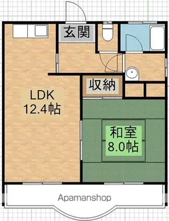 ハイツ若葉【1階】の間取り