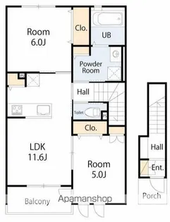 サウスサンド【203号室】の間取り