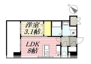 アクシオン高宮駅前グラシア【802号室】の間取り