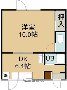 嶋田アパート【2-2号室】の間取り