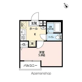 エクセラン北松戸【2階】の間取り