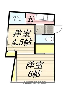 渡辺ビル(清水)【401号室】の間取り