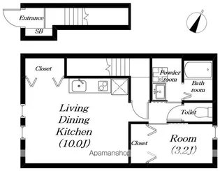 メゾンドアンジュ A棟【203号室】の間取り