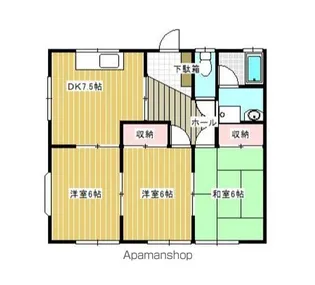 クラールハイツB【1階】の間取り