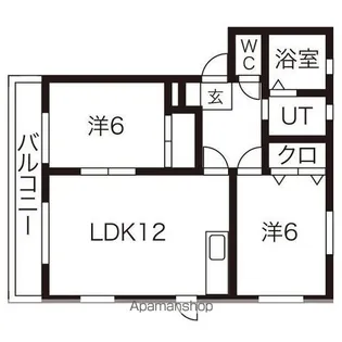 ゆーとぴあF【2階】の間取り