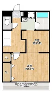 ハーモニーKハウス周船寺【302号室】の間取り