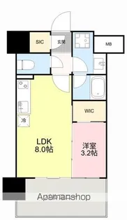 デュオフラッツ仙台木町通リネア【3階】の間取り